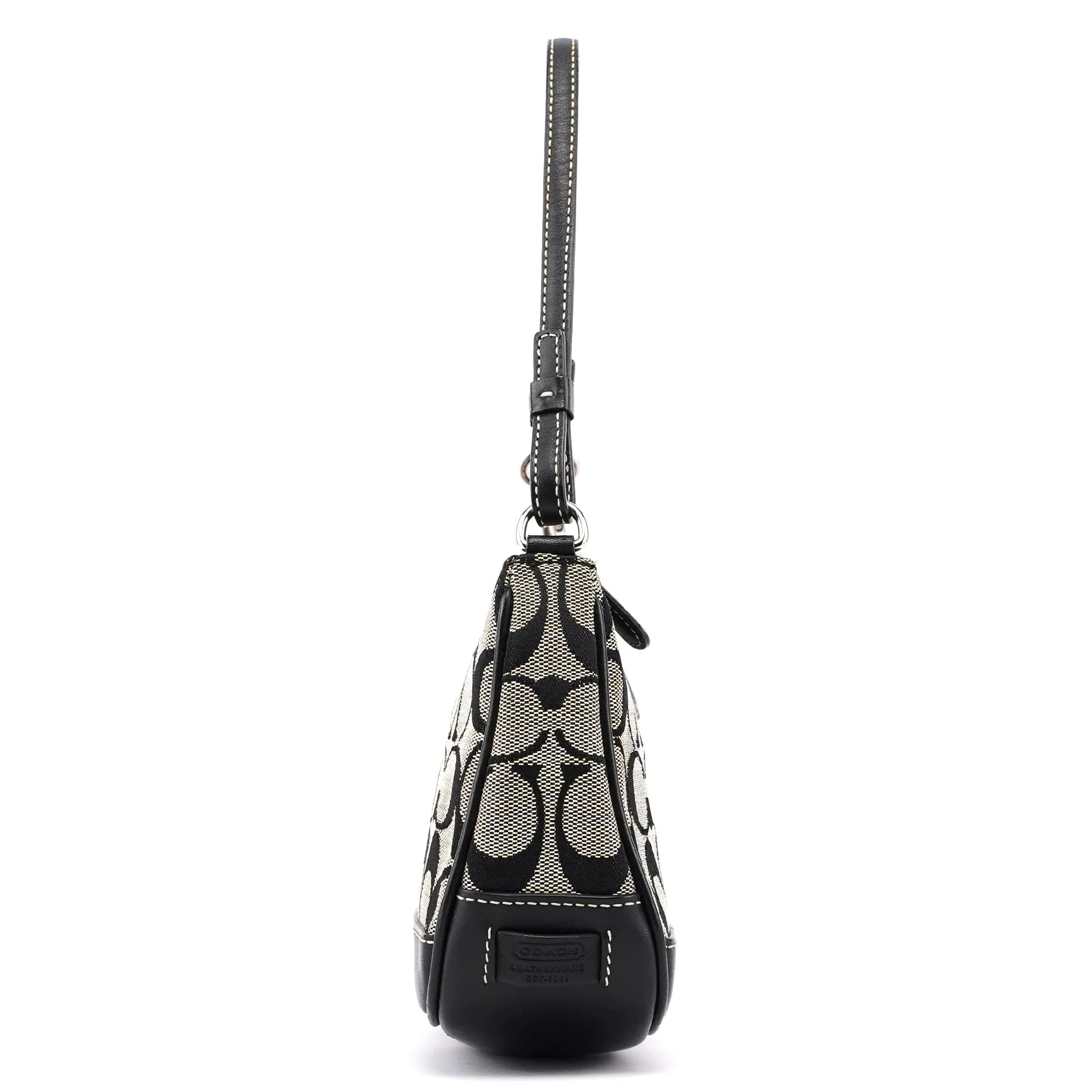 6094 Grey Signature C Demi Shoulder Bag