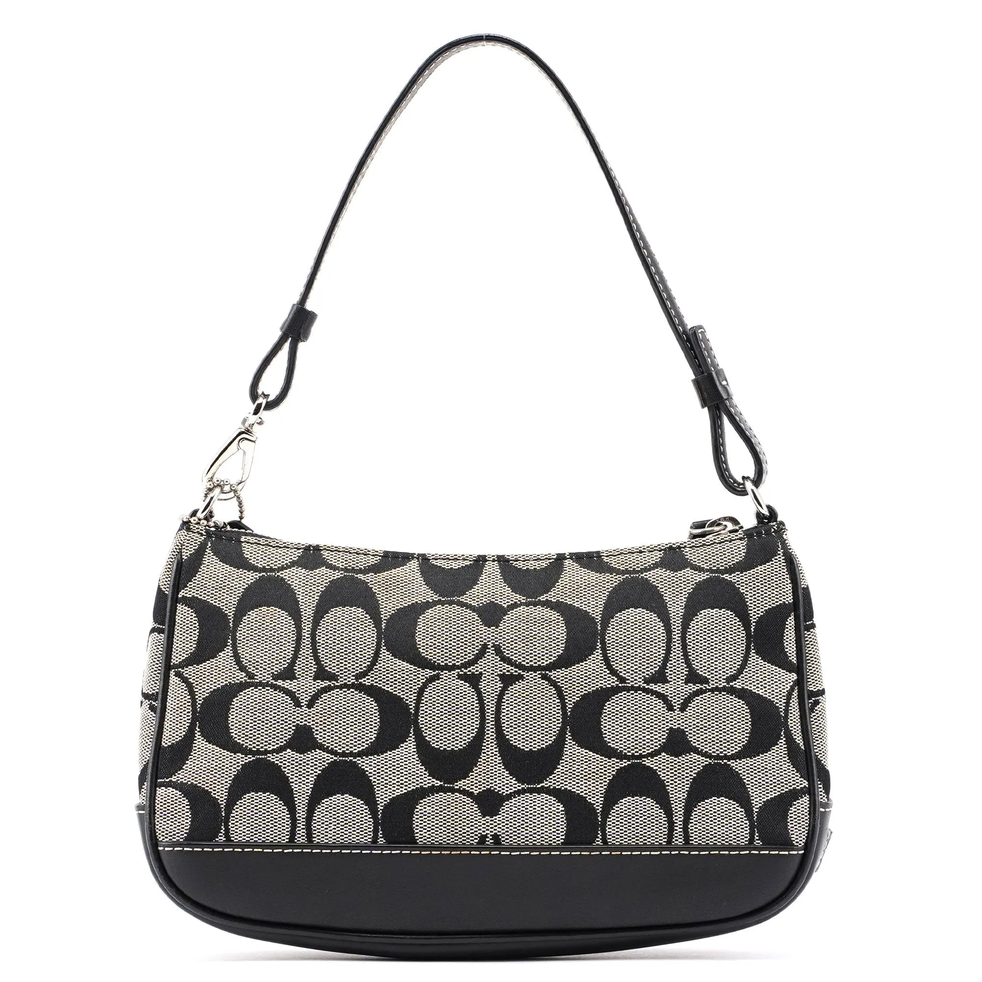 6094 Grey Signature C Demi Shoulder Bag
