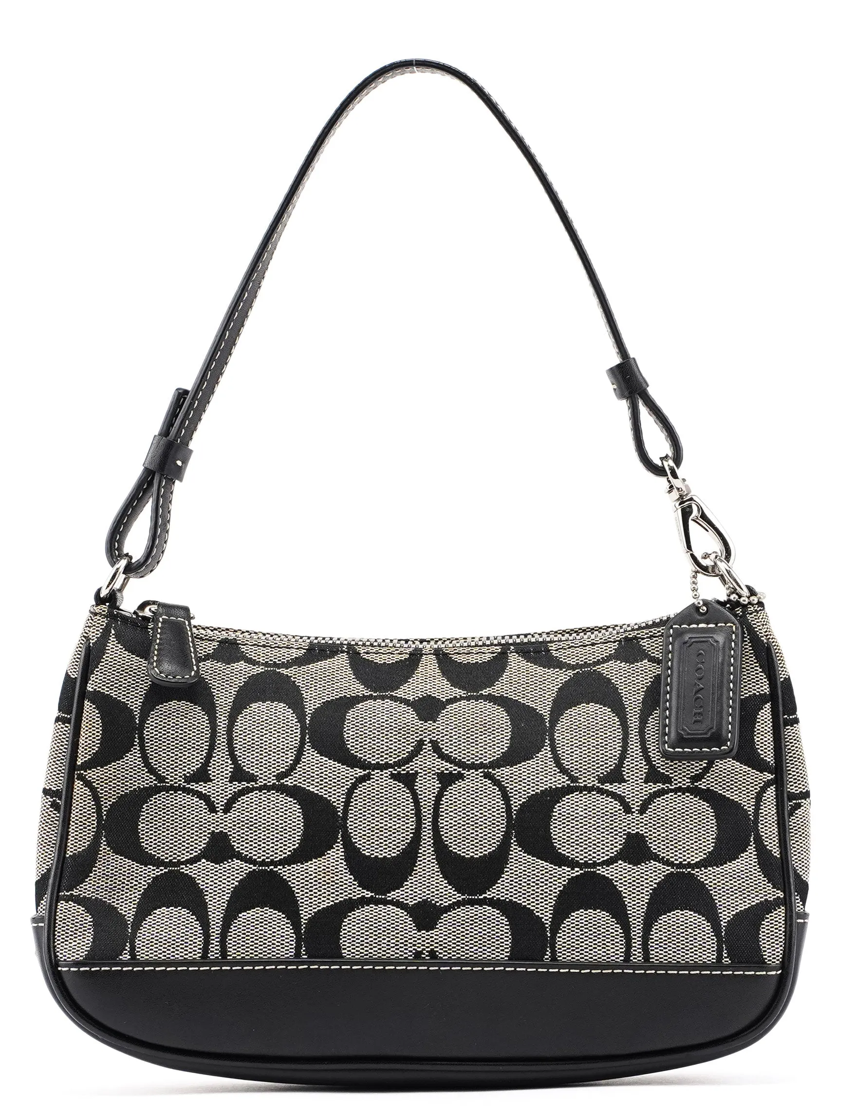 6094 Grey Signature C Demi Shoulder Bag