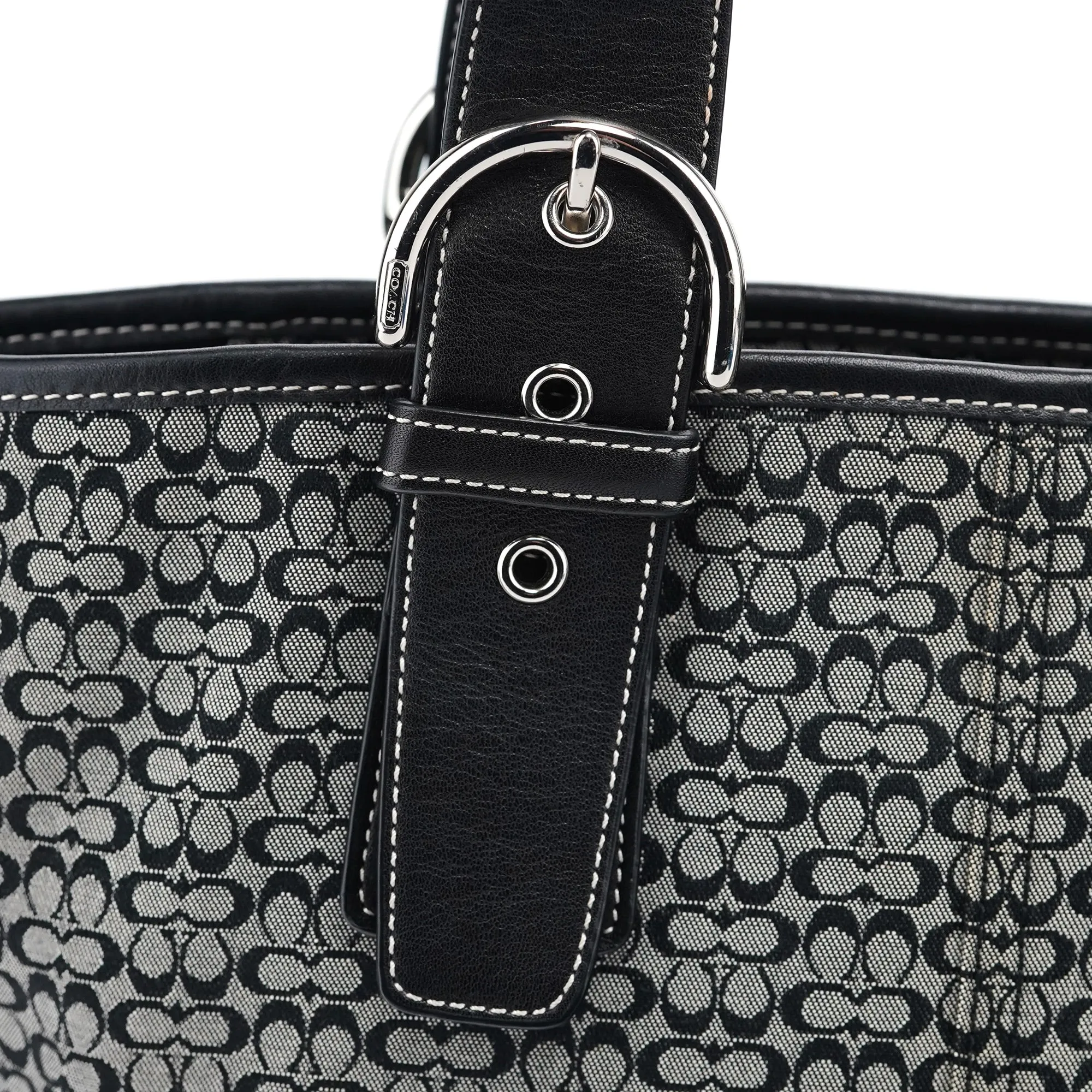 6383 Grey Signature C Soho Tote Bag