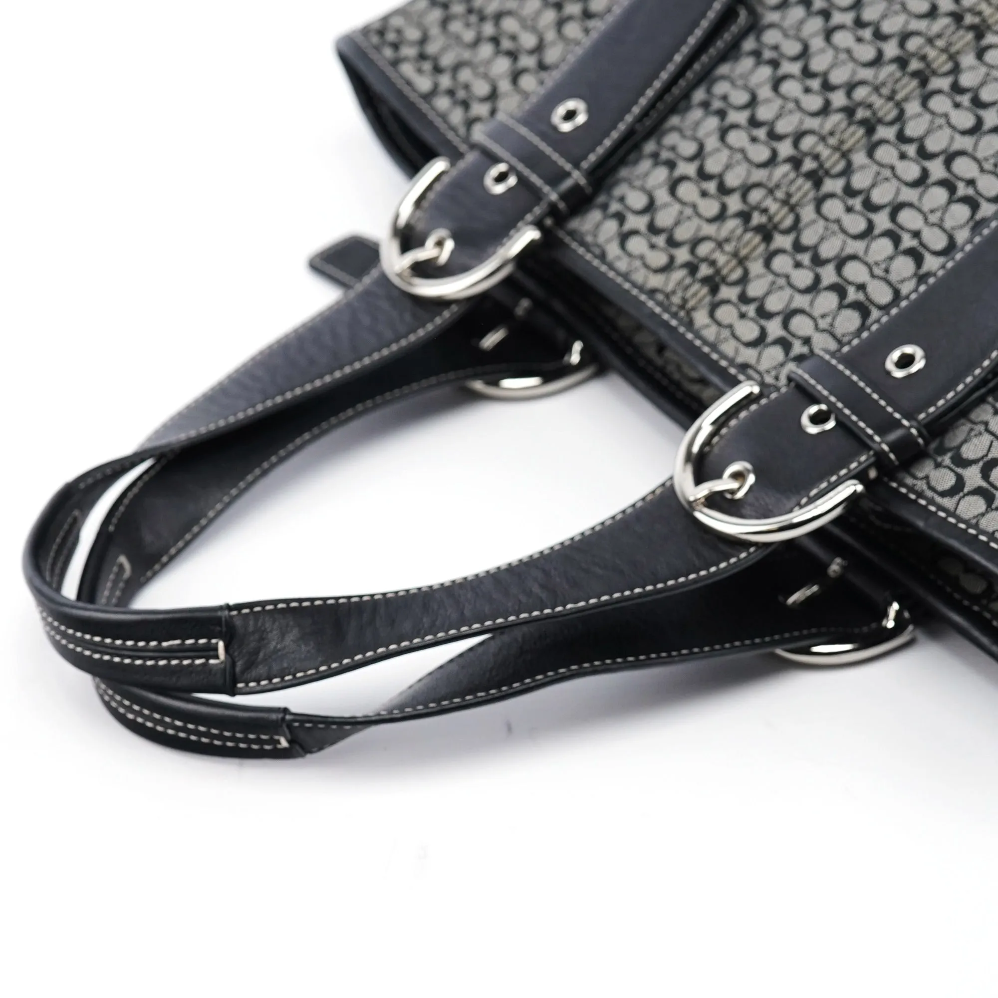 6383 Grey Signature C Soho Tote Bag