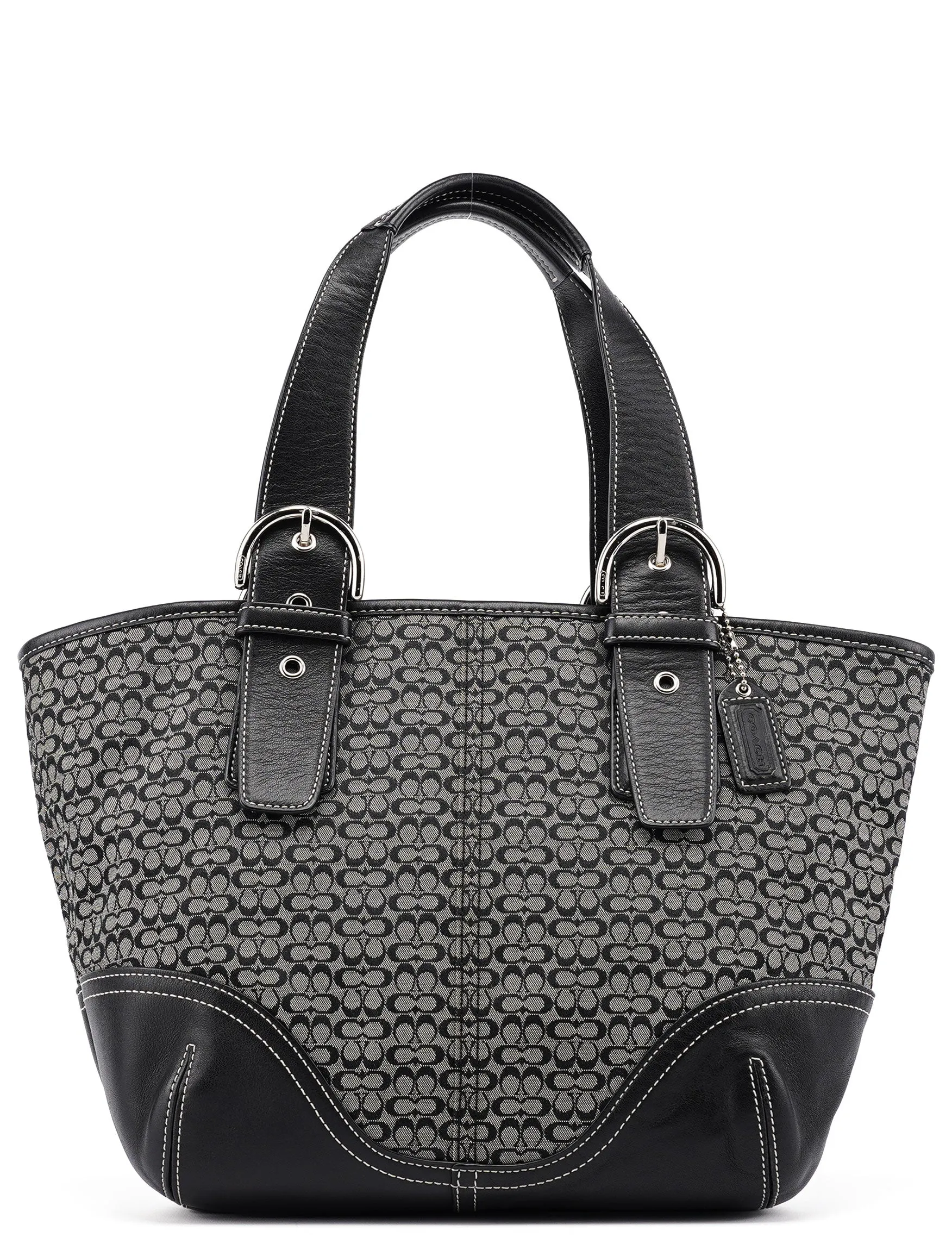 6383 Grey Signature C Soho Tote Bag