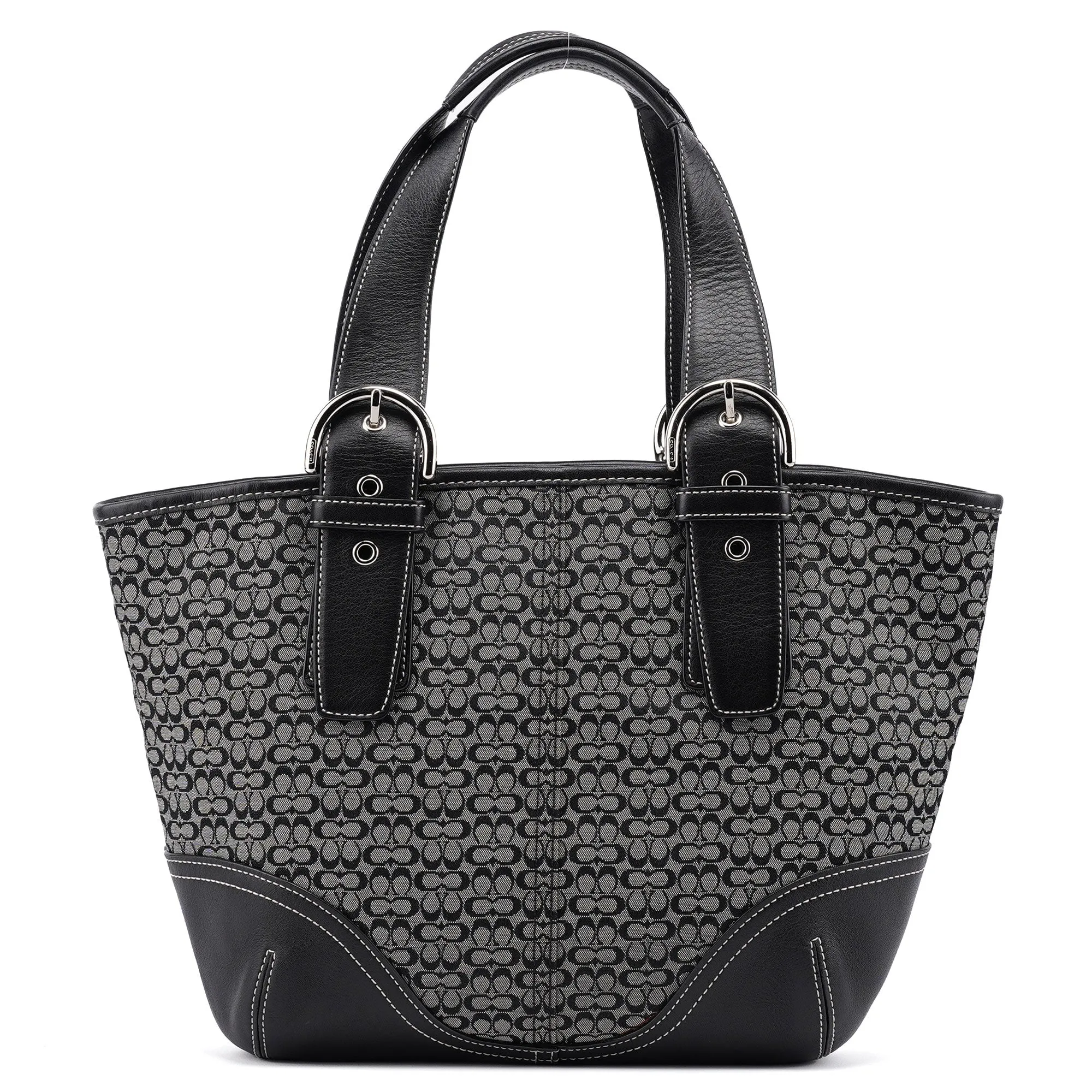 6383 Grey Signature C Soho Tote Bag