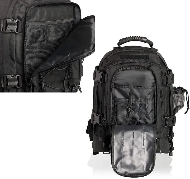 65L Large Capacity Outdoor Tactical Backpack Men Backpacks Rucksack Waterproof Climbing Bag Travel Camping Hiking(Grey)