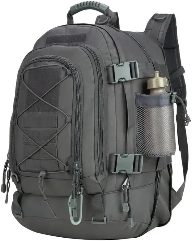 65L Large Capacity Outdoor Tactical Backpack Men Backpacks Rucksack Waterproof Climbing Bag Travel Camping Hiking(Grey)