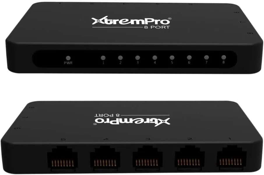 8-Port USB Powered 10/100Mbps Ethernet RJ45 Network Switch Hub - Black (61026)