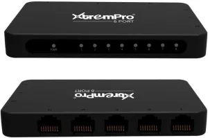 8-Port USB Powered 10/100Mbps Ethernet RJ45 Network Switch Hub - Black (61026)