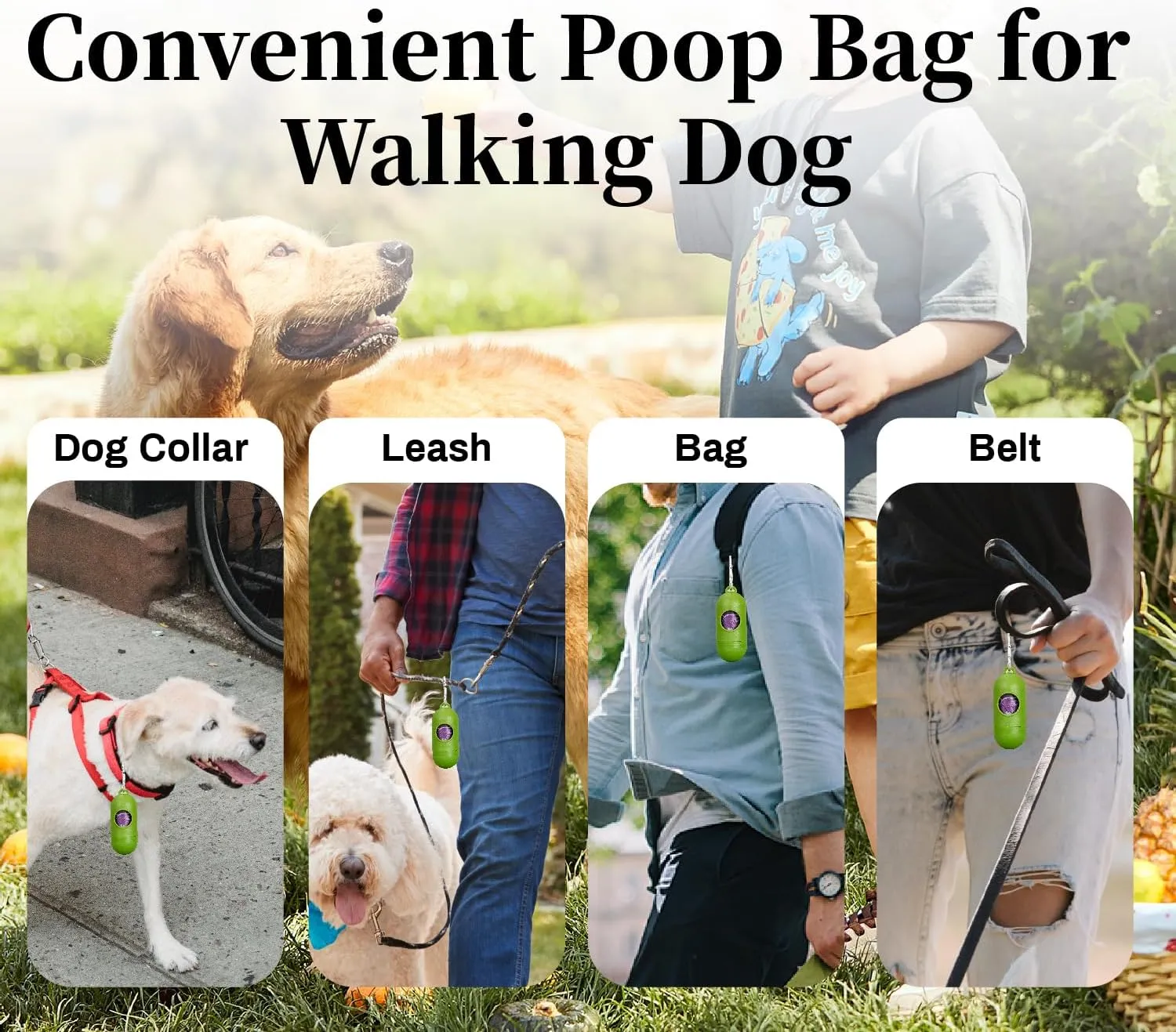 870 Counts Dog Poop Bags Rolls with Dispenser & Leash Clip, Scented Poop Bags for Dogs Waste, Extra Thick & Leak Proof for Poop Doggie Puppy Pet Waste, 9" x 13", Purple