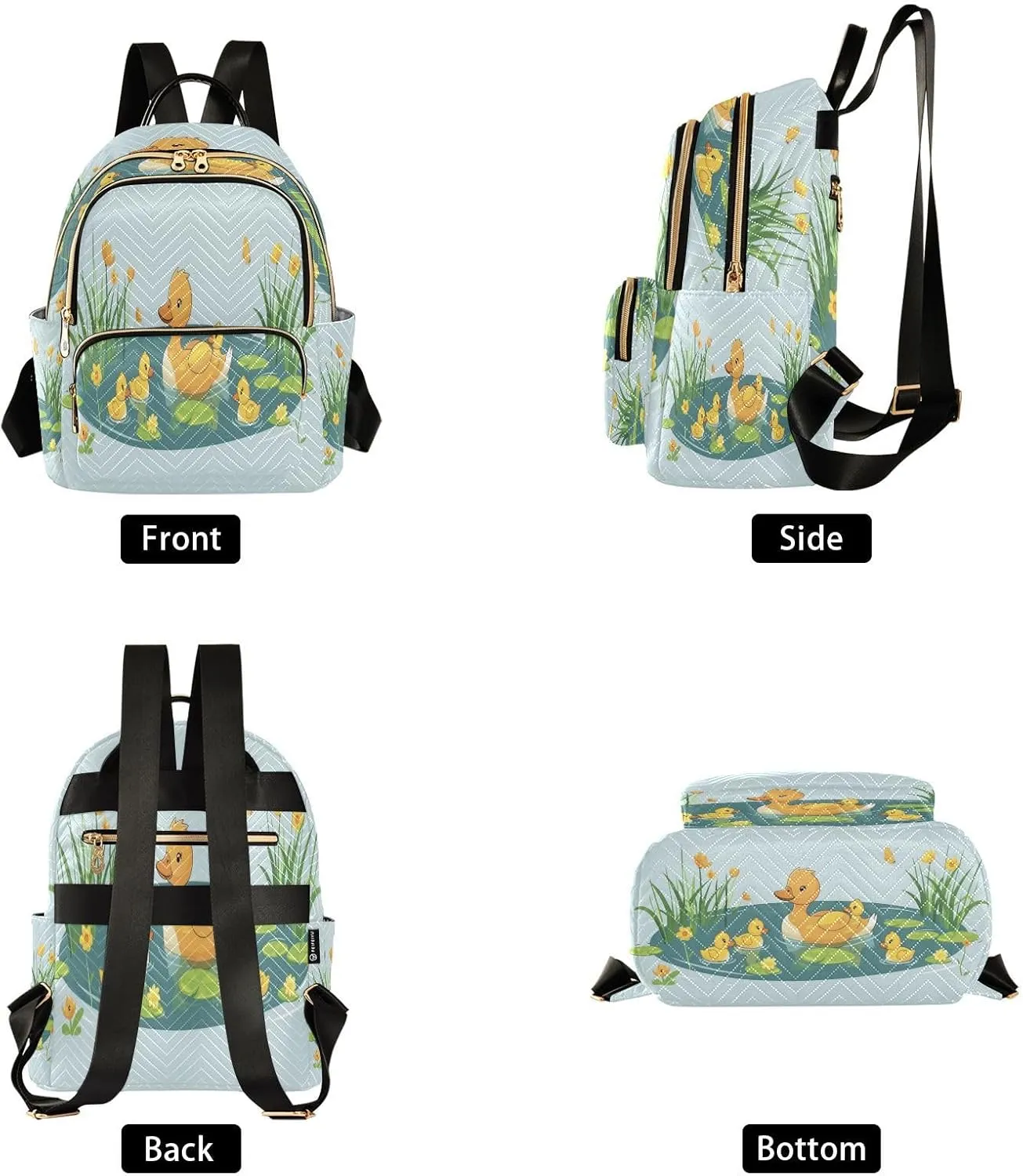 A Flock Of Ducks Women Backpack Purse Fashion Ladies Shoulder Bag Casual College Travel Backpacks Bag Medium