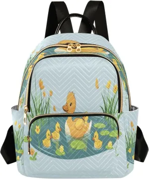 A Flock Of Ducks Women Backpack Purse Fashion Ladies Shoulder Bag Casual College Travel Backpacks Bag Medium