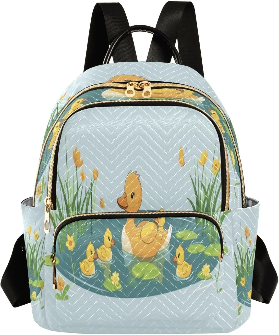 A Flock Of Ducks Women Backpack Purse Fashion Ladies Shoulder Bag Casual College Travel Backpacks Bag Medium