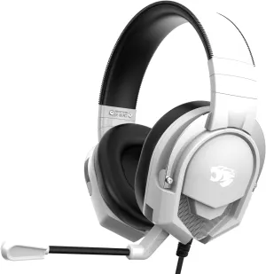A88 Gaming Headset with Microphone, Stereo Wired Noise Cancelling Over-Ear Headphones with Mic for Pc, Ps5, Xbox One Series X/s, Ps4, Computer, Laptop, Mac, Nintendo, Gamer (White)