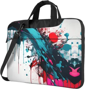 Abstract Paint Splashes Laptop Bag - Shockproof & Stylish Laptop Handbag For Unique And Safe Laptop Transportation