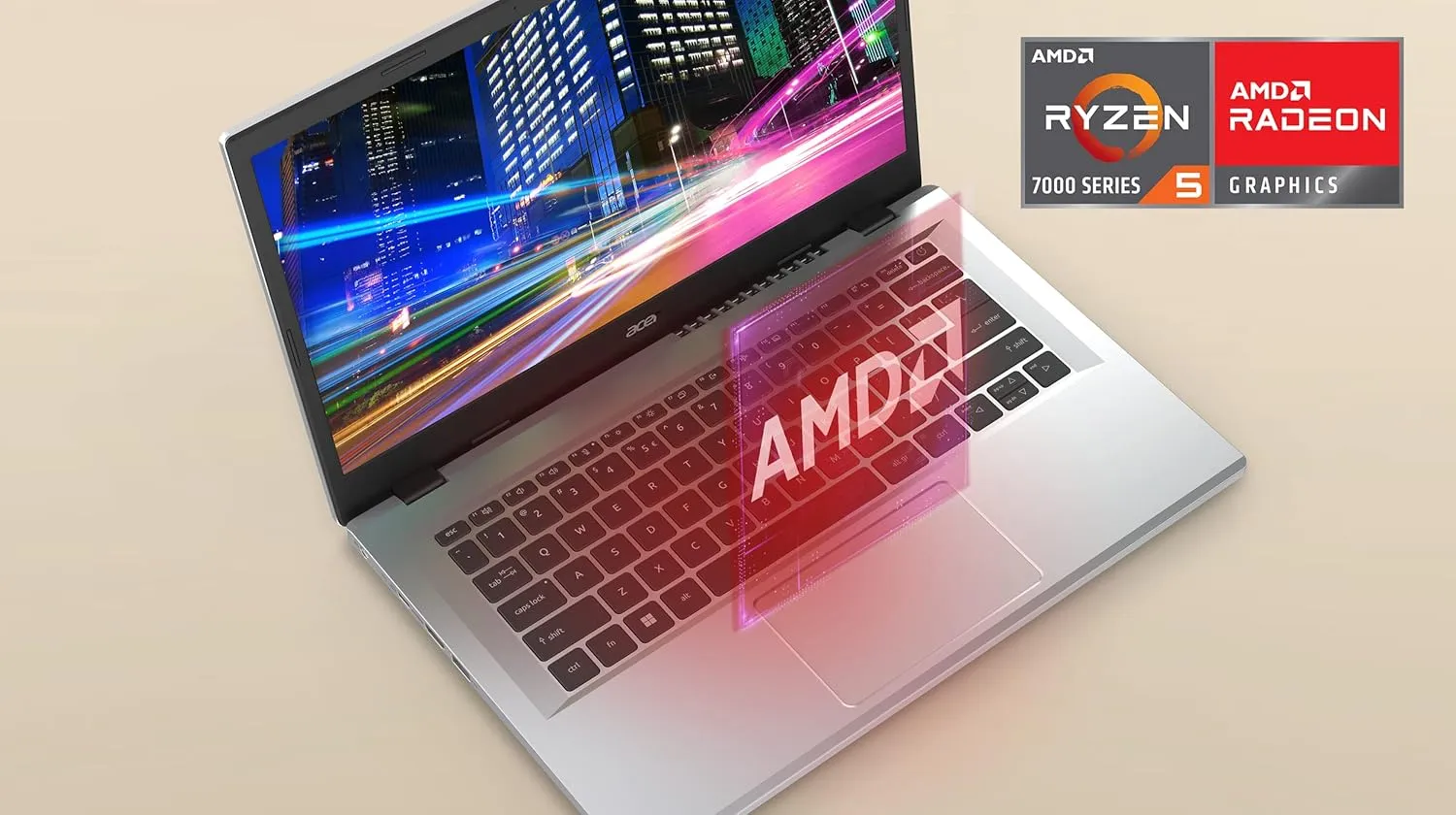 acer Aspire 3 A315-24P-R2SC Slim Laptop | 15.6" Full HD IPS Display | AMD Ryzen 5 7520U Quad-Core Processor | AMD Radeon Graphics | 8GB LPDDR5 | 256GB NVMe SSD | Wi-Fi 5 | Windows 11 Home