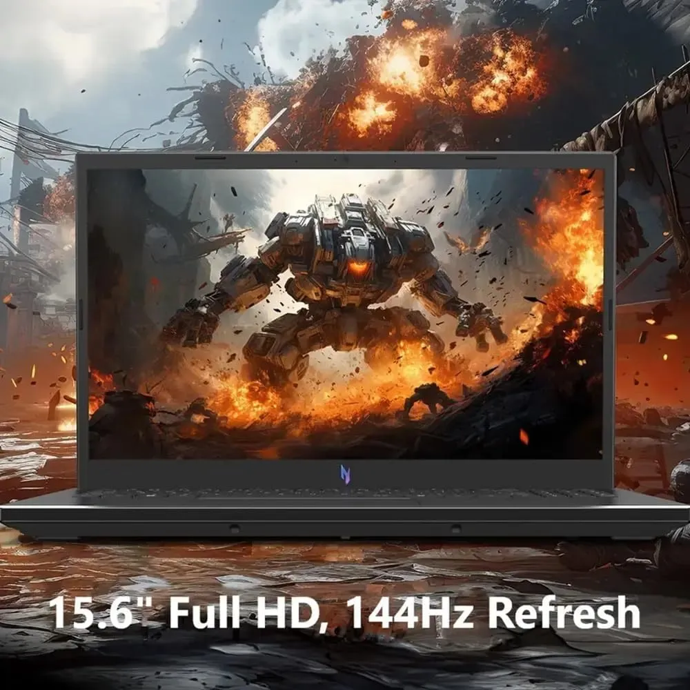 acer Nitro V Gaming Laptop, 15.6" FHD IPS Display, 144Hz, AMD Ryzen 5 7535HS, 6 Cores, GeForce RTX 4050, 16GB DDR5, 1TB SSD, Obsidian Black, Windows 11, BK, Laptop Bag, TWE Mouse Pad & Mouse