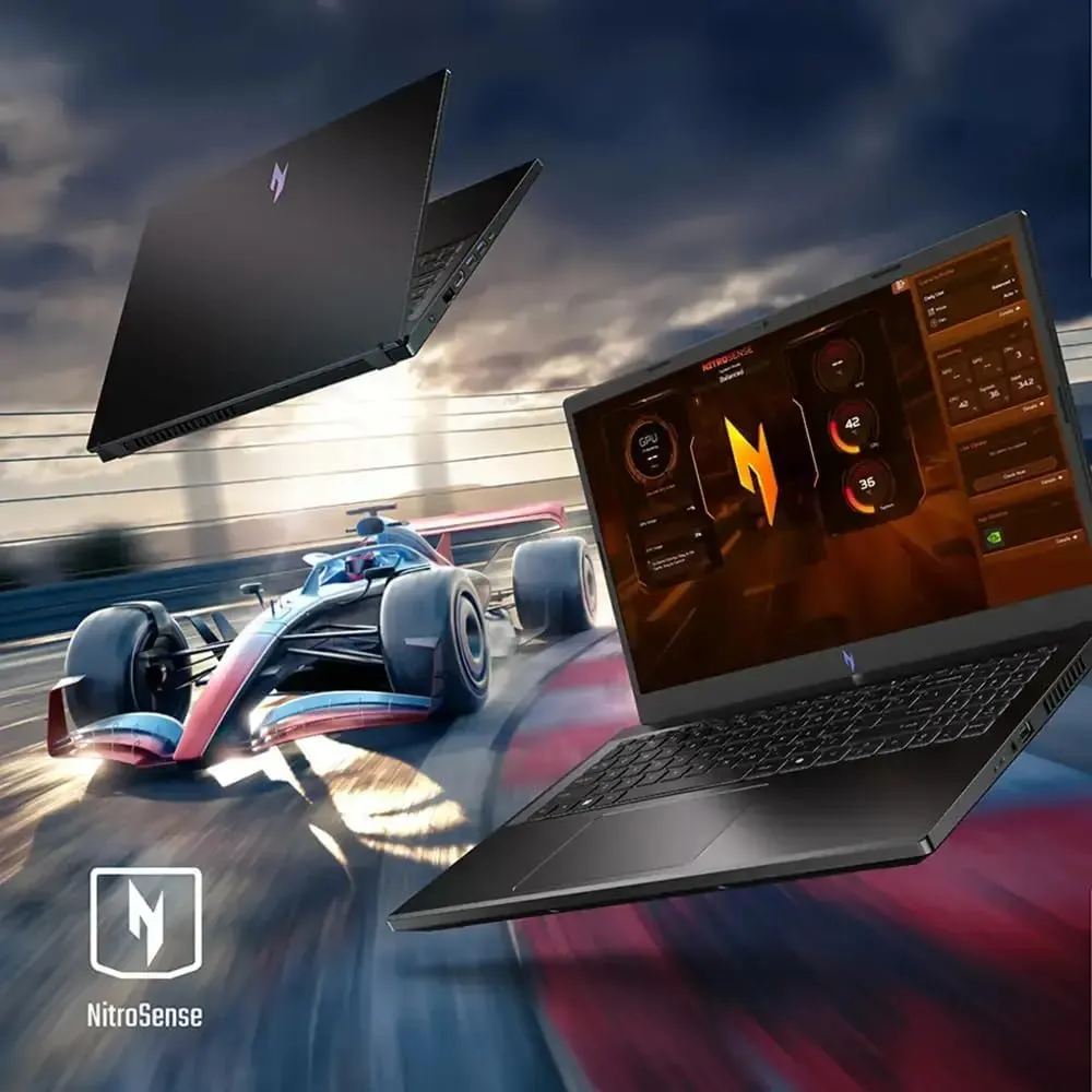 acer Nitro V Gaming Laptop, 15.6" FHD IPS Display, 144Hz, AMD Ryzen 5 7535HS, 6 Cores, GeForce RTX 4050, 16GB DDR5, 1TB SSD, Obsidian Black, Windows 11, BK, Laptop Bag, TWE Mouse Pad & Mouse