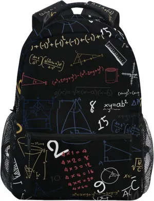 Acpiggto Backpack Daypack Shoulder Bag Red Navy American Math Formula Diagram Education Blackboard Luggage Bag for Gym Sports Casual Women Men