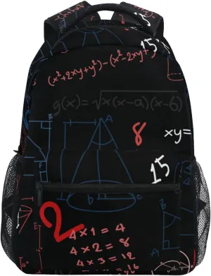 Acpiggto Backpack Red Math Formula Diagram Education Blackboard Daypack Shoulder Bag for Travel Hiking Sports Gym Casual Camping