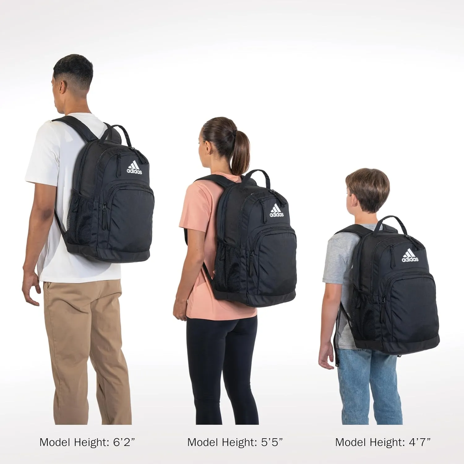adidas Adaptive Backpack Large Features for Independent Dressing and Ease of use, Splatter Black/Bright Royal Blue/White, One Size