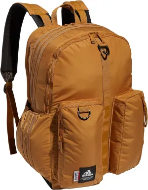 adidas Iconic 3 Stripe Backpack, Mesa Brown/Black, One Size