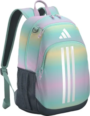 adidas Originator Small Backpack for Men and Women, Athletic Book Bag with Laptop Sleeve, Gradient Flash Aqua/Semi Flash Aqua Blue/Orchid Fusion Purple, One Size