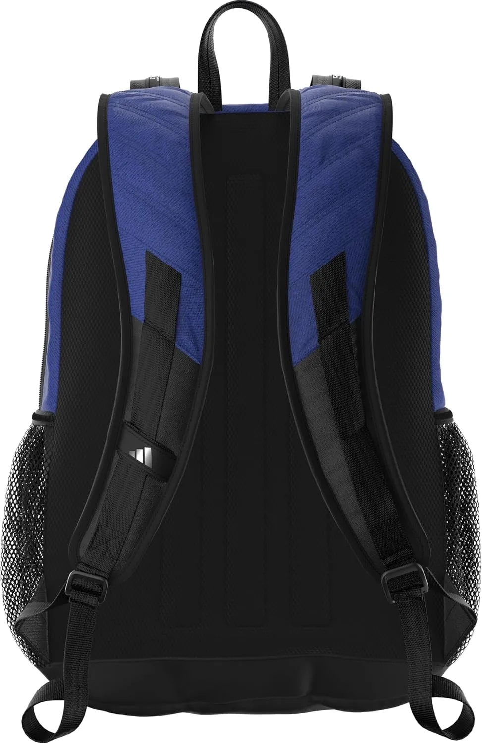 adidas Primetime Large Backpack for Women and Men, Big Bag with Laptop Sleeve, Twill Bright Royal-Legend Ink/Black/Silver Metallic, One Size