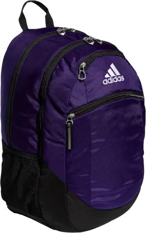 adidas Striker Sports Backpack for Soccer and More, Workout Bag for Men and Women, Team Collegiate Purple/Black/White, One Size