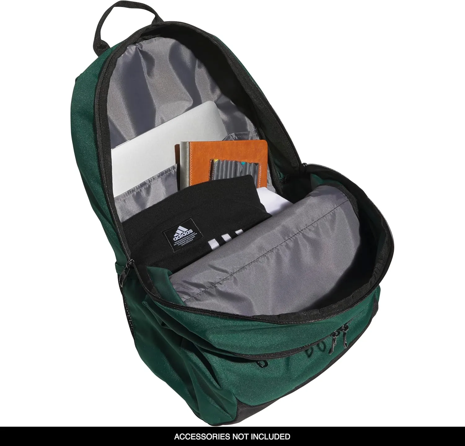 adidas Striker Team Sports Backpack Durable Athletic Gym Laptop Bag, Dark Green/3.0 (36L), One Size