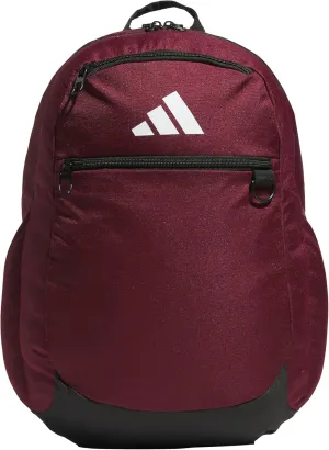 adidas Striker Team Sports Backpack Durable Athletic Gym Laptop Bag, Maroon/3.0 (36L), One Size