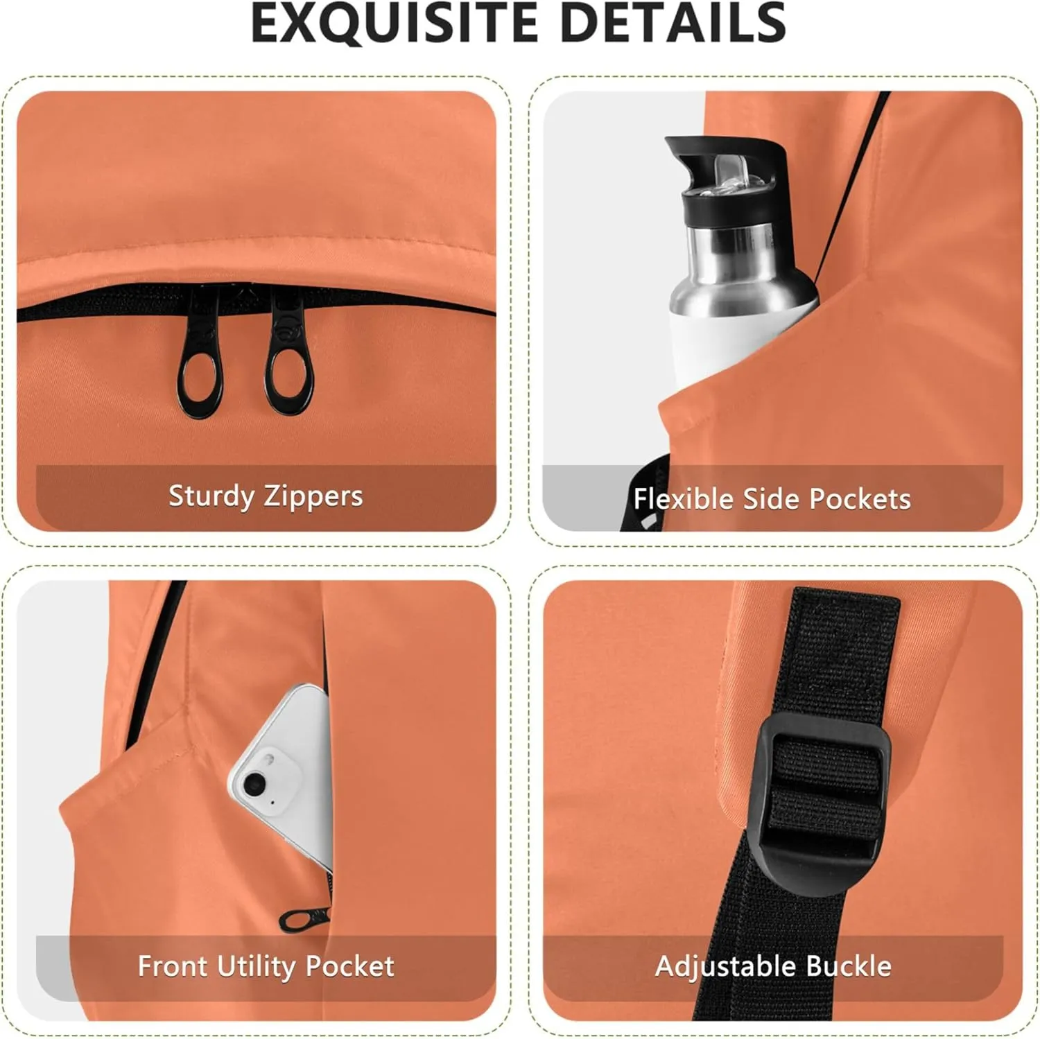 Adults Cute Backpacks for Woman Daypack Coral Orange Cool Cool Book Bags for Teen Girls