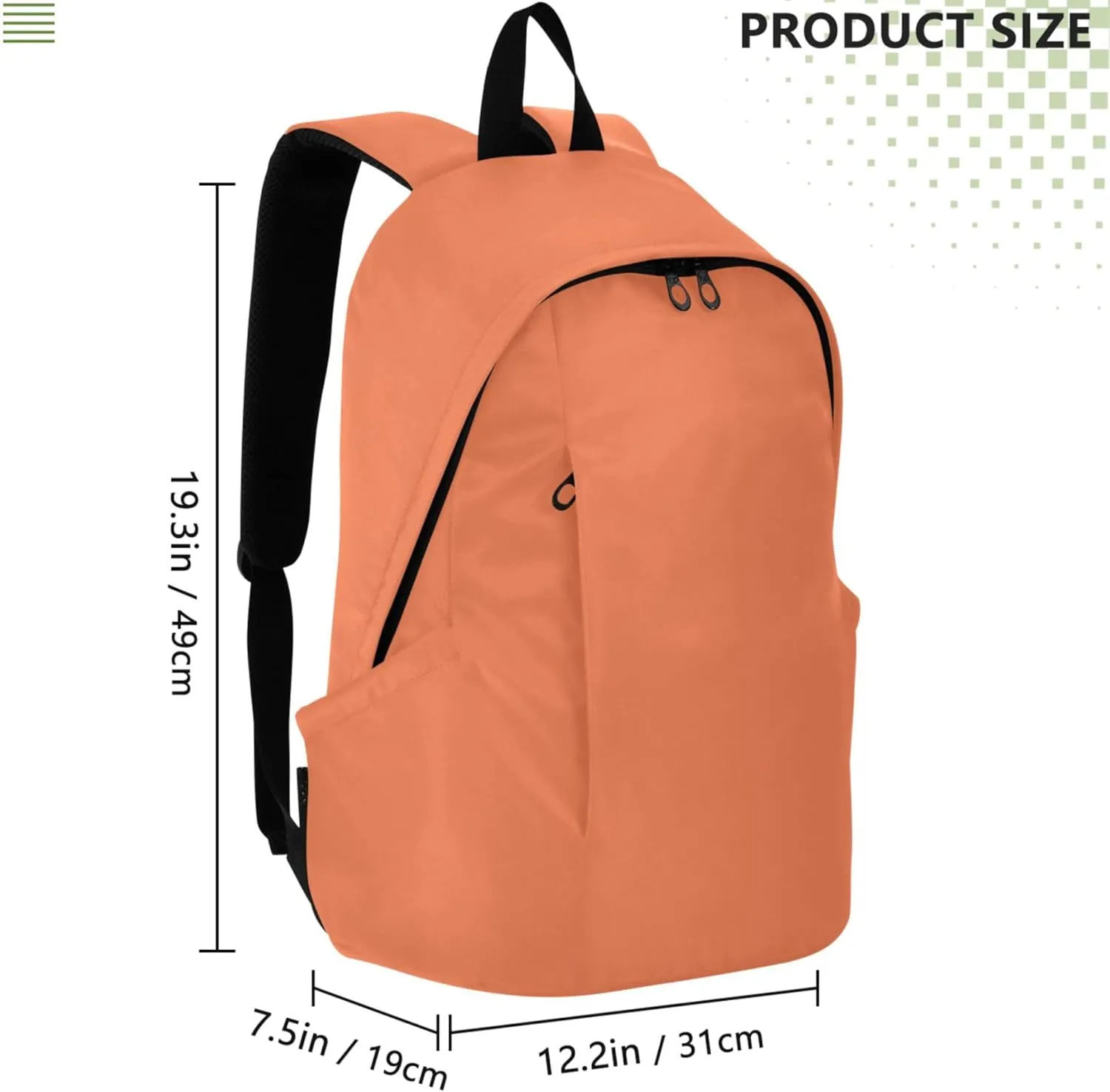 Adults Cute Backpacks for Woman Daypack Coral Orange Cool Cool Book Bags for Teen Girls