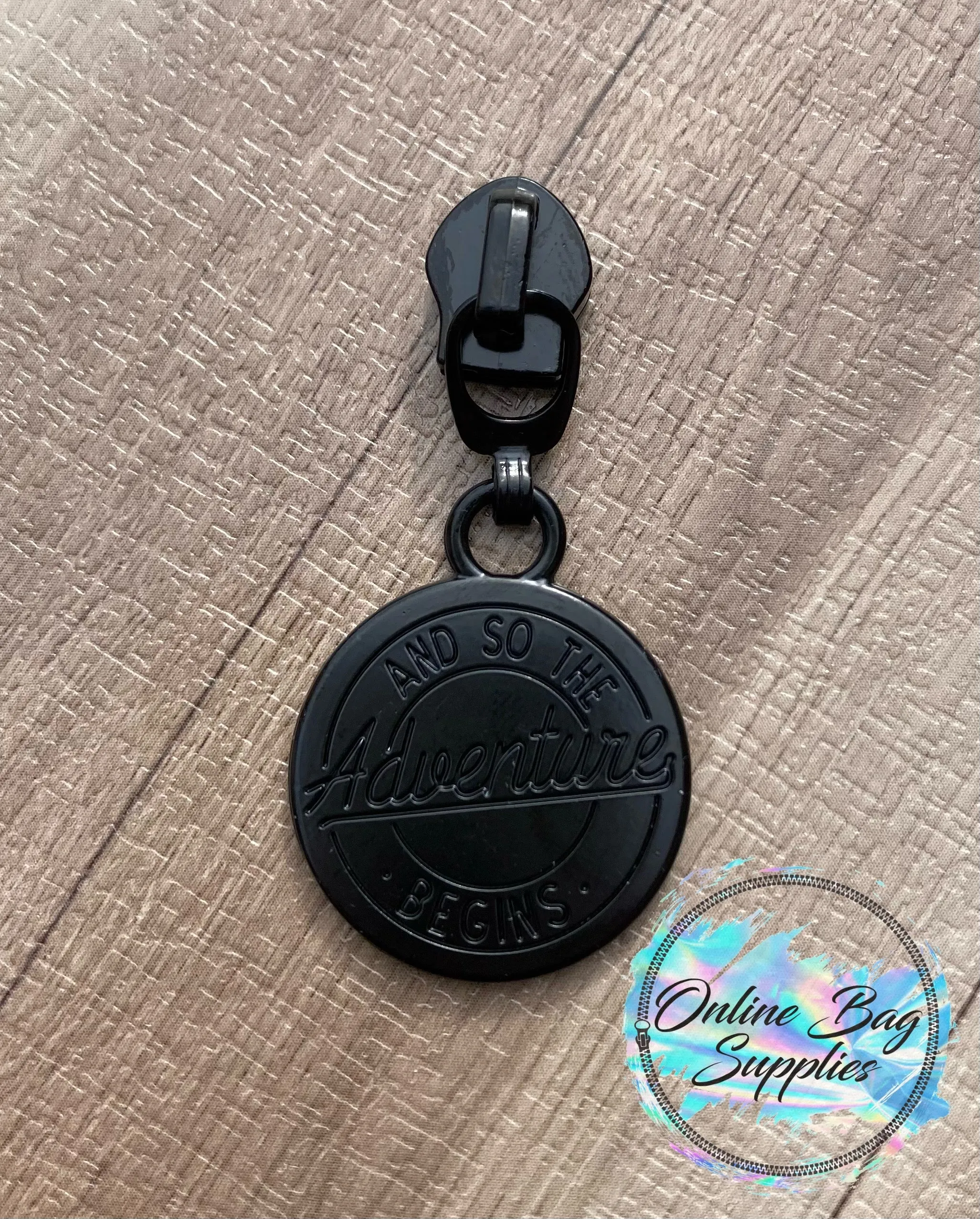 Adventure Begins Zipper Pull - Exclusive Design