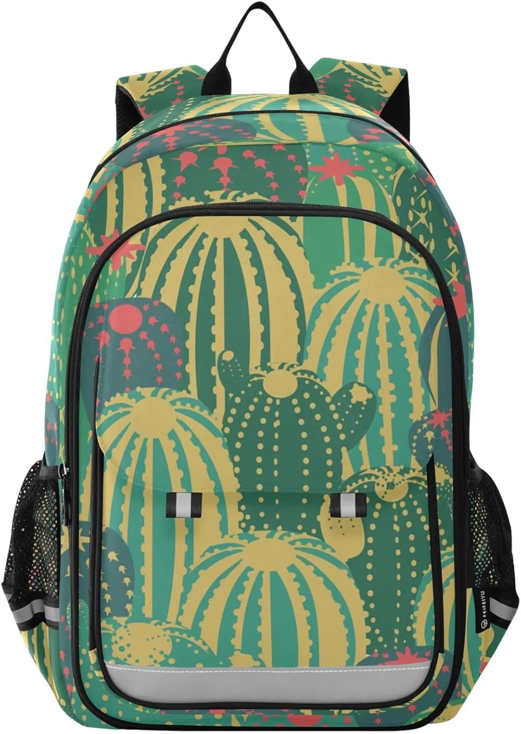 ALAZA Cacti with Flowers and Thorns in Green Backpacks Travel Laptop Backpack