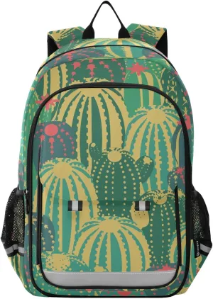 ALAZA Cacti with Flowers and Thorns in Green Backpacks Travel Laptop Backpack