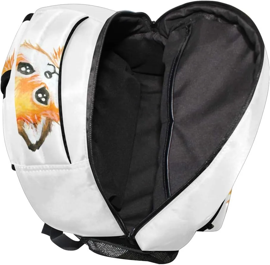 ALAZA Cute Little Fox Animal Print Large Backpack Personalized Laptop iPad Tablet Travel School Bag with Multiple Pockets