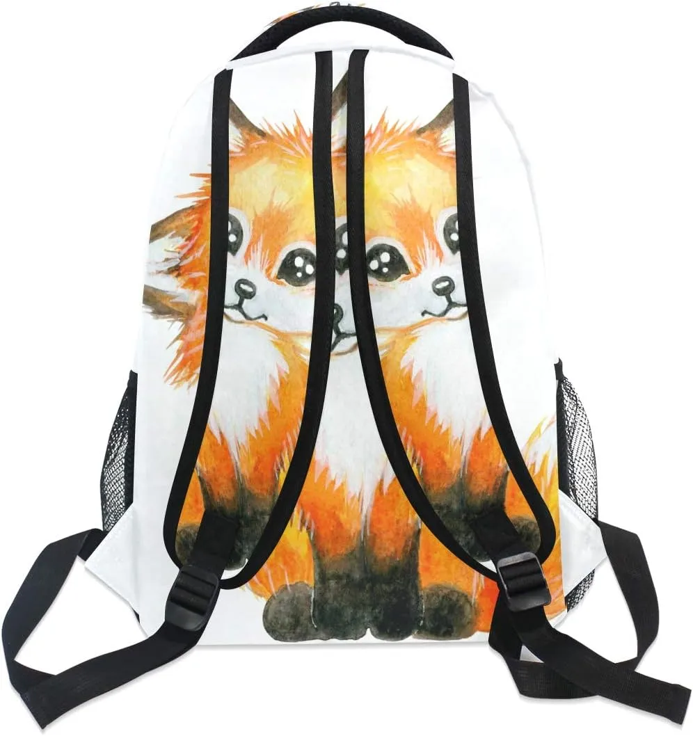 ALAZA Cute Little Fox Animal Print Large Backpack Personalized Laptop iPad Tablet Travel School Bag with Multiple Pockets