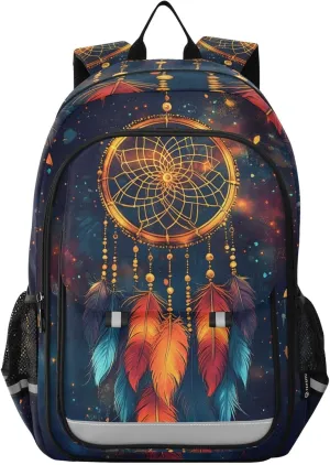 ALAZA Dream Catcher Boho Galaxy Laptop Backpack Purse for Women BookBags 17 inch School Bags Men Boys Girls Travel Casual Daypack