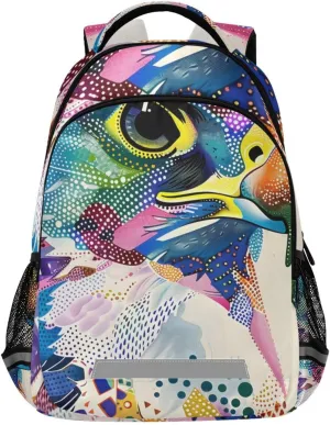 ALAZA Falcon Color Clip Art Backpack Girls Kids Backpacks Boys School Bookbag 3rd 4th 5th Grade Casual Daypack Laptop Shoulder Bag with Chest Strap