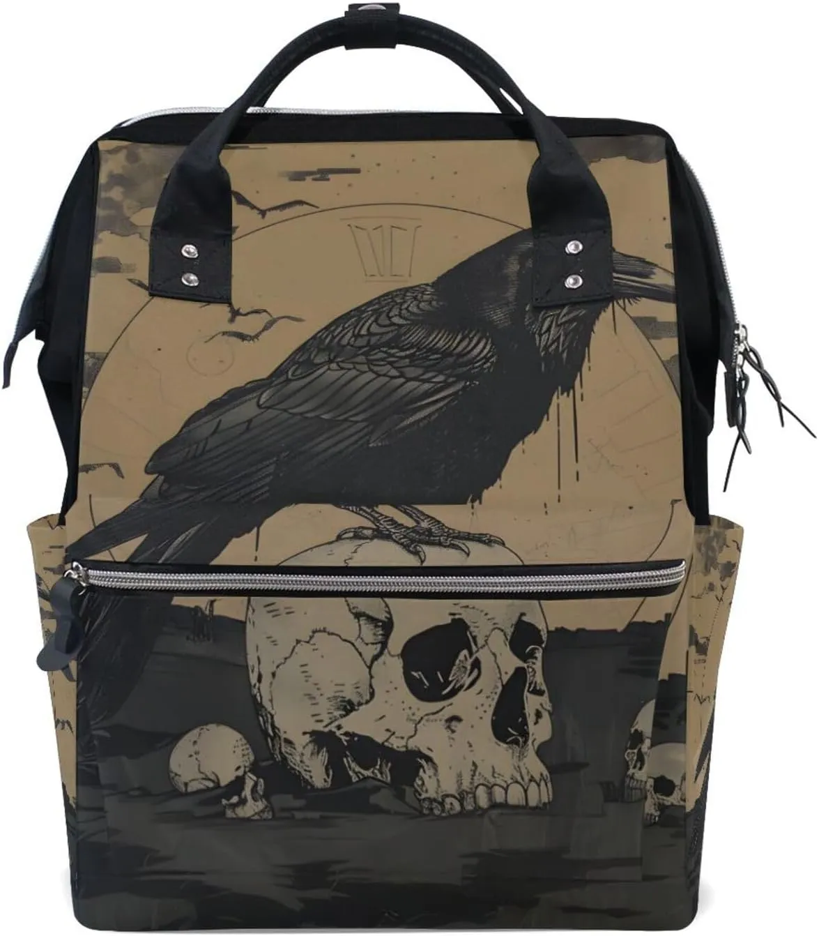 ALAZA Gothic Style Crow Laptop Backpack Anti Theft Purse Backpack for Women Men,15.6 inch Doctor Bag College Backpacks Travel Casual Daypack