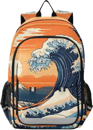 ALAZA Ocean Hawaii Beach Laptop Backpack Purse for Women BookBags 17 inch School Bags Men Boys Girls Travel Casual Daypack