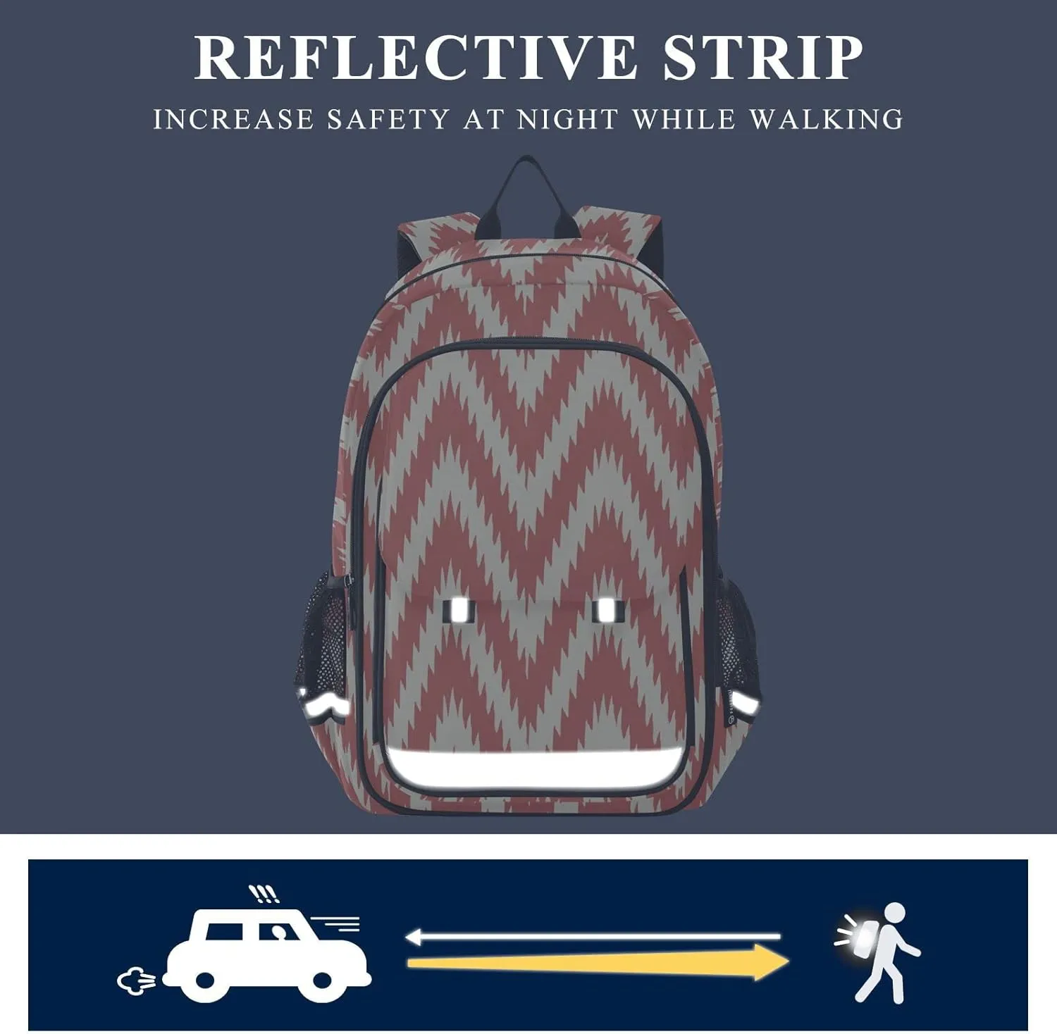 ALAZA Simple Modern Chevron Zig Zag Backpacks Travel Laptop Backpack