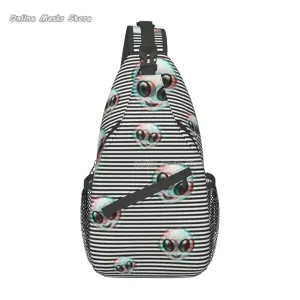 Alien Trip Bag Teardrop Backpack Crossbody Backpack Unisex Sling Chest Bag Gym Bag Travel Bag