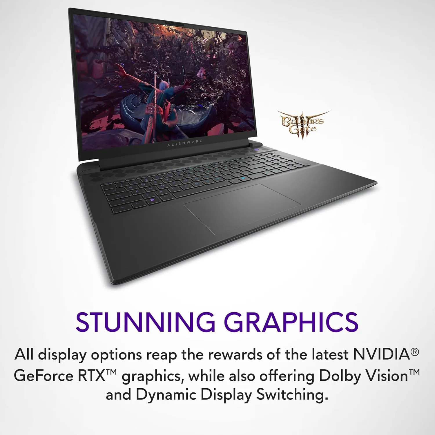 Alienware M18 Gaming Laptop - 18-inch QHD  165Hz 3ms Display, Intel Core i7-14700HX, 16GB DDR5 RAM, 1TB SSD, NVIDIA GeForce RTX 4070 8GB GDDR6, Windows 11 Home, Onsite Service - Dark Metallic Moon
