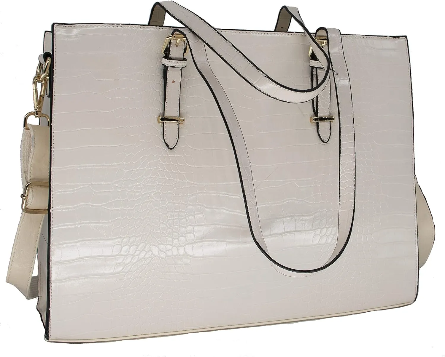 Amaze Laptop Bags for Women 15.6” Waterproof PU Leather Large Capacity Shoulder Tote for Ladies for Work, Office & Business