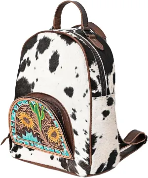 American Darling Backpack Hand Tooled Hair on Genuine Leather Western Women Bag | Backpack for Women | Laptop Backpack | Backpack for School | Backpack Purse | Travel Backpack