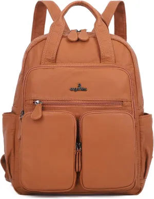 Angel Kiss Backpack Purse for Women Soft Washed Leather Multi Pocket Casual Travel Backpacks…