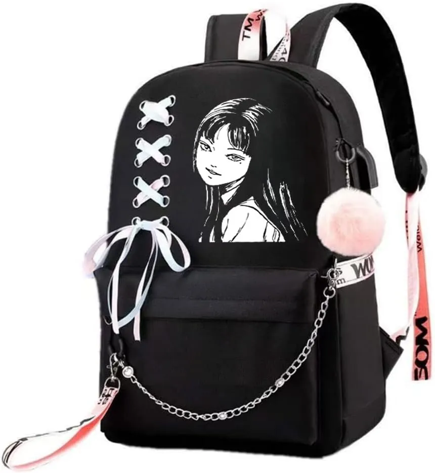 Anime Kawakami Tomie Backpack Cosplay Mochila Rucksack Kawaii Ribbon Backpack (2)
