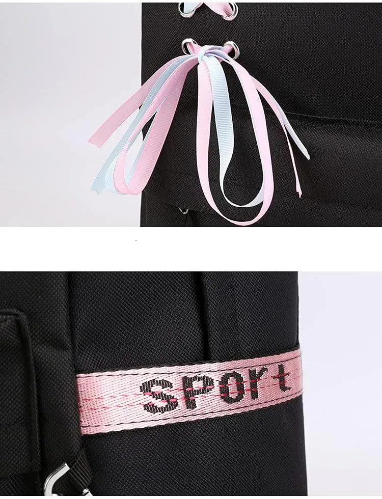 Anime Komi Cant Communicate Komi Shouko Backpack Komi San Excited Cosplay Ribbon Backpack (4)