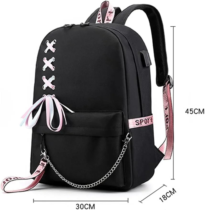 Anime Komi Cant Communicate Komi Shouko Backpack Komi San Excited Cosplay Ribbon Backpack (4)