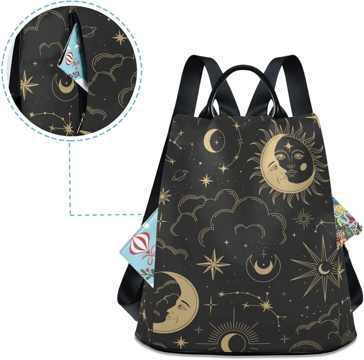 Anti-theft Backpack Purse BackPacks Handbags for Women Travel Rucksack Lightweight Shoulder Bags Starry Sky Pattern 6
